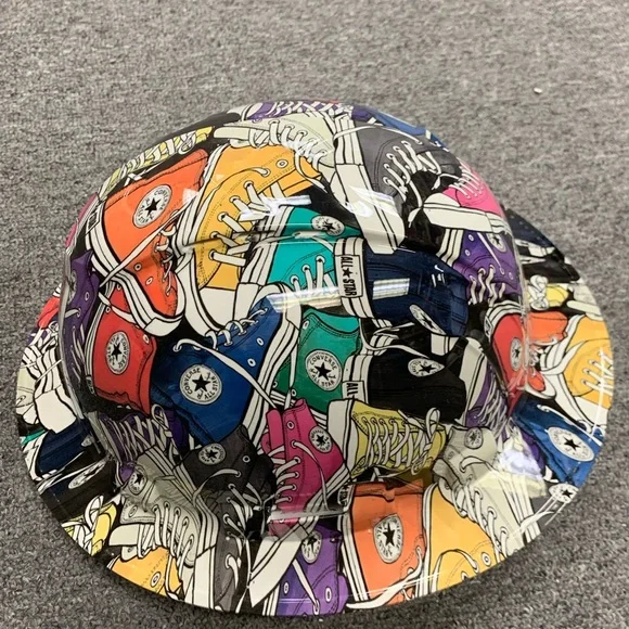 New Full Brim Hard Hat Custom Hydro Dipped CHUCKS STRAIGHT TAYLOR - Picture 3 of 4